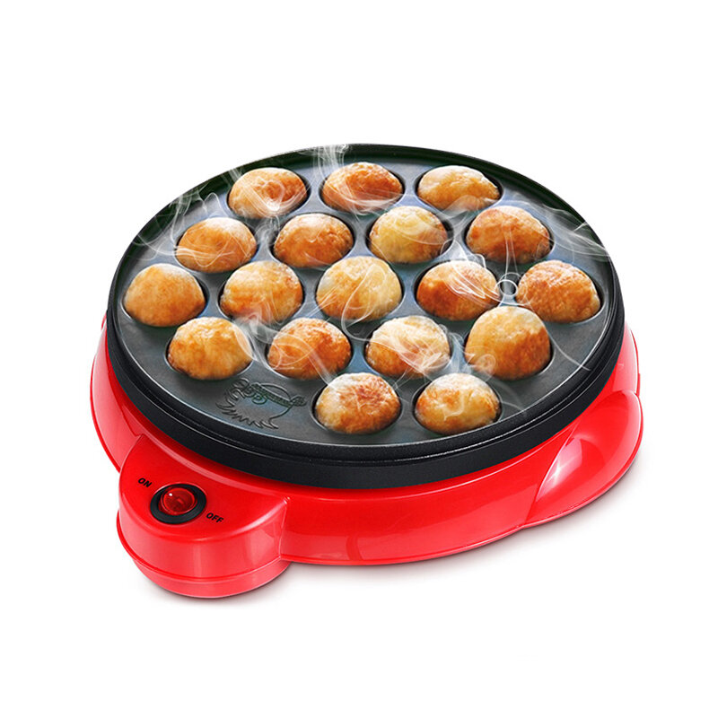 18 Holes Electric Octopus Ball Grill Takoyaki Baking Mould Machine Mini Electric Chibi Maruko Grill Pan