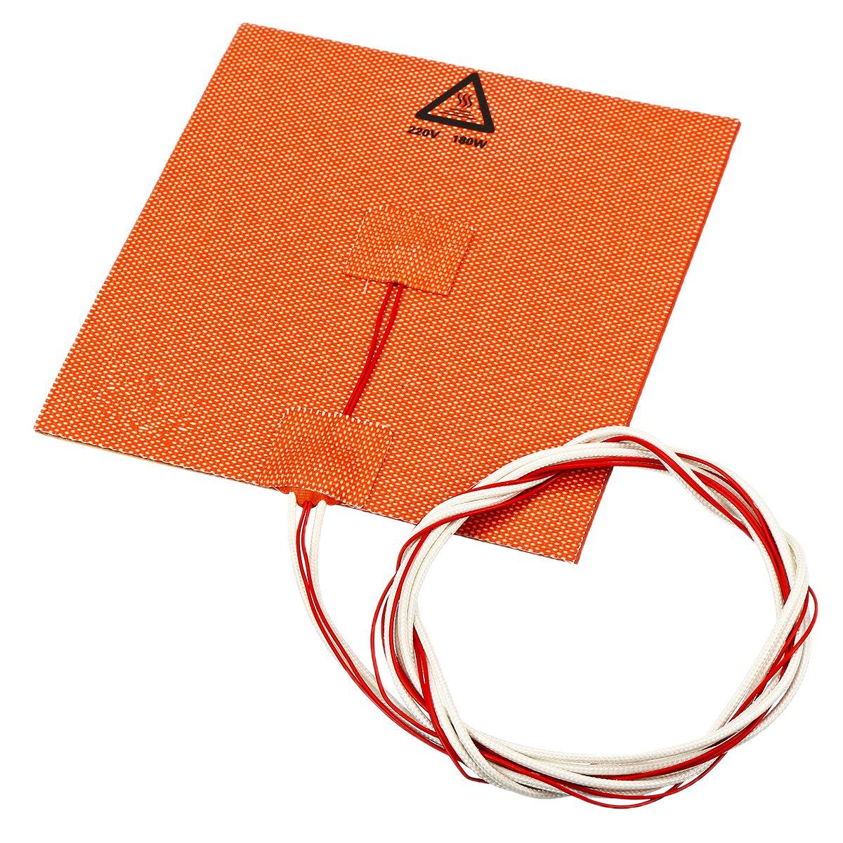 

110V/220V 180w 150*150mm Silicone Heated Bed Heating Pad for 3D Printer with NTC 100K &Glue