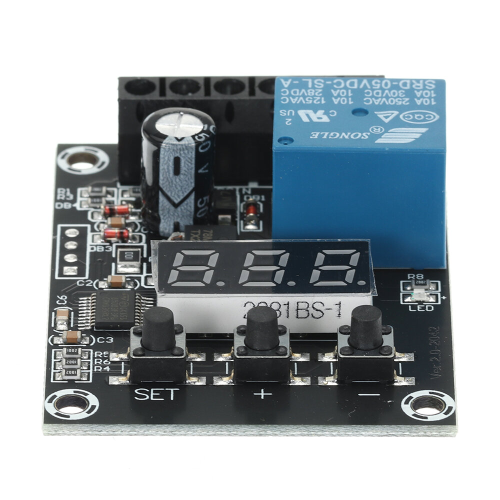 Módulo de detección de voltaje 5V 12V 24V interruptor de relé circuito de medición monitoreo de carga y descarga protecc