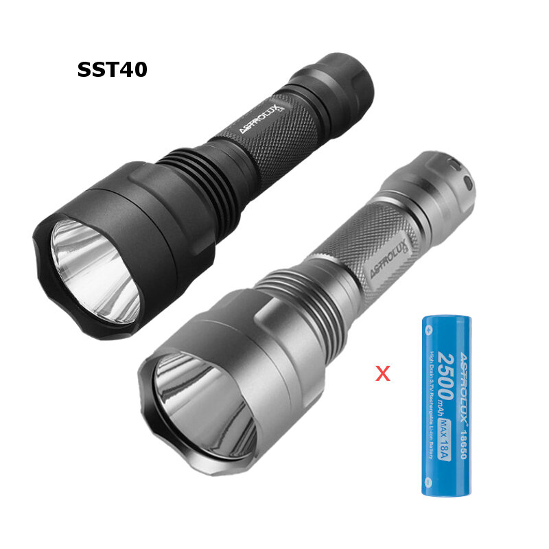 Astrolux® C8 SST40 2200LM 7/4 chế độ A6 Trình điều khiển Đèn pin LED chiến thuật + 1Pcs Astrolux® E1825 2500mAh 18A 3.7V 18650 Li-ion, Đèn pin mini Thrower 18650 dài COD Phản hồi khách hàng 3