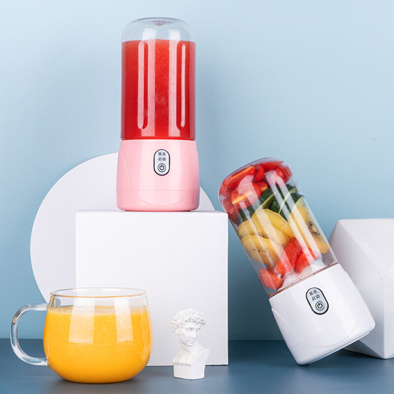 Copo extrator de suco elétrico de 400ml de liquidificador pessoal USB faça você mesmo para frutas vegetais alimentos para bebês viagem de acampamento