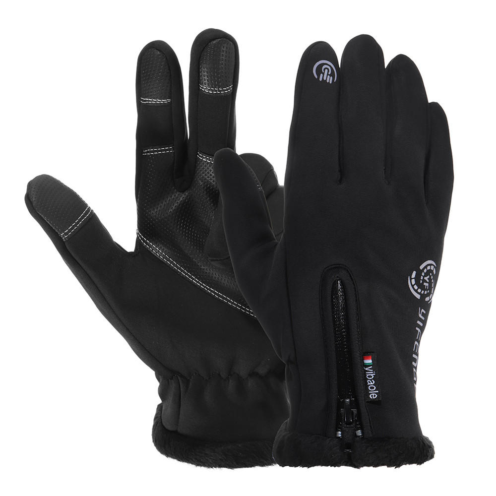 PU Leder Motorrad Motorrad Handschuhe Keep Warm Sicher Touchscreen Wasserdicht