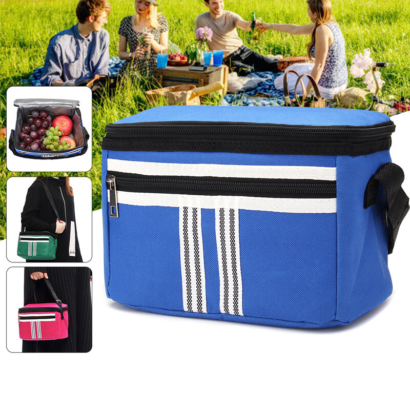 5L Picknick Tasche Thermokühler Isolierte Lunchpaket Lebensmittelbehälter Beutel Outdoor Camping