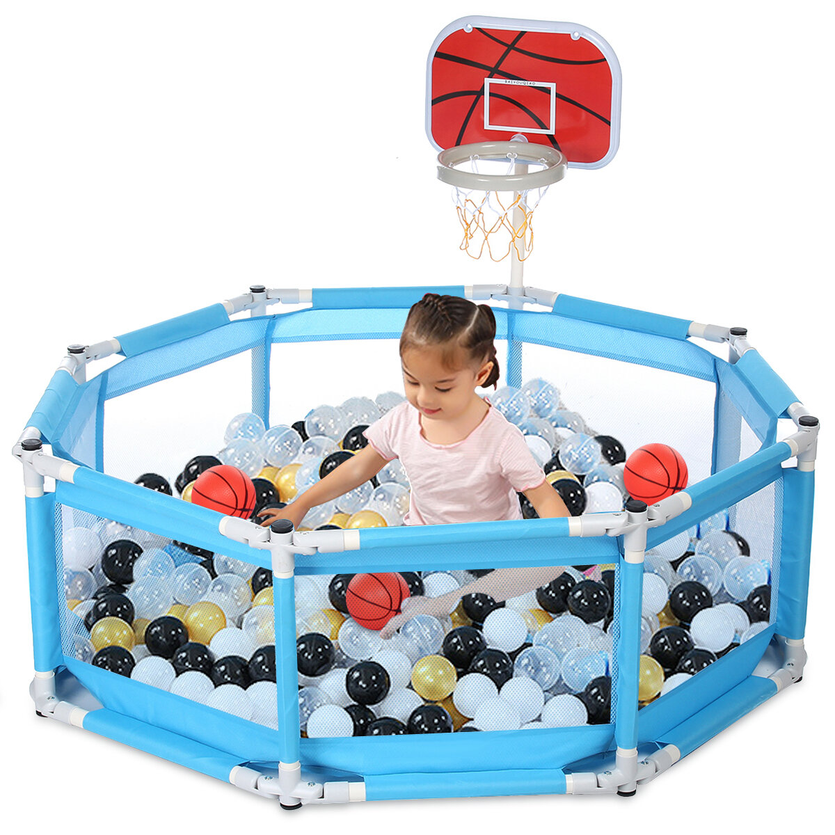 Foldable Portable Baby Playpen Square Children Toddler Kids Safety Fence Indoor Outdoor Play Pen Ocean Portable Ball Pit