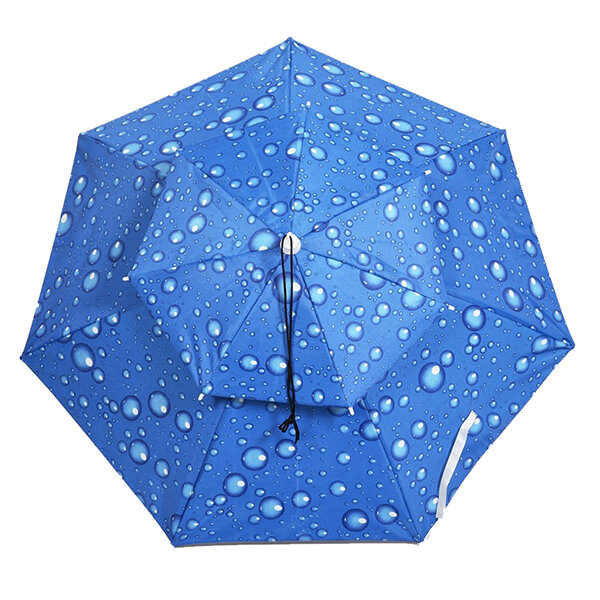 Outdoor anti uv windproof double umbrella fishing hat portable shade ...