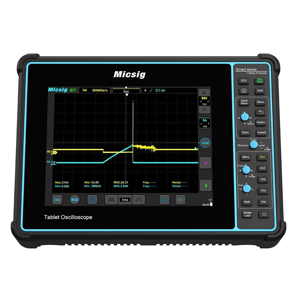 

Micsig SATO1004 Automotive Tablet Oscilloscope 4 Channels 100MHz 1G Sa/S Digital Scopemeter APP Control