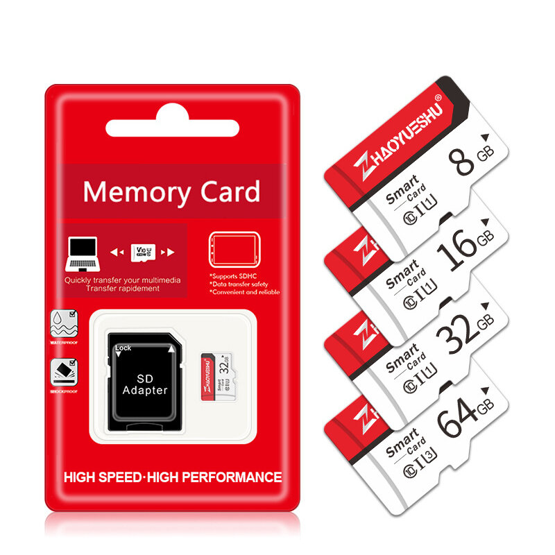 

MicroDrive Memory Card TF Micro SD Card High Speed Class10 8GB 16GB 32GB 64GB 128GB 256GB with SD Adapter for Mobile Pho