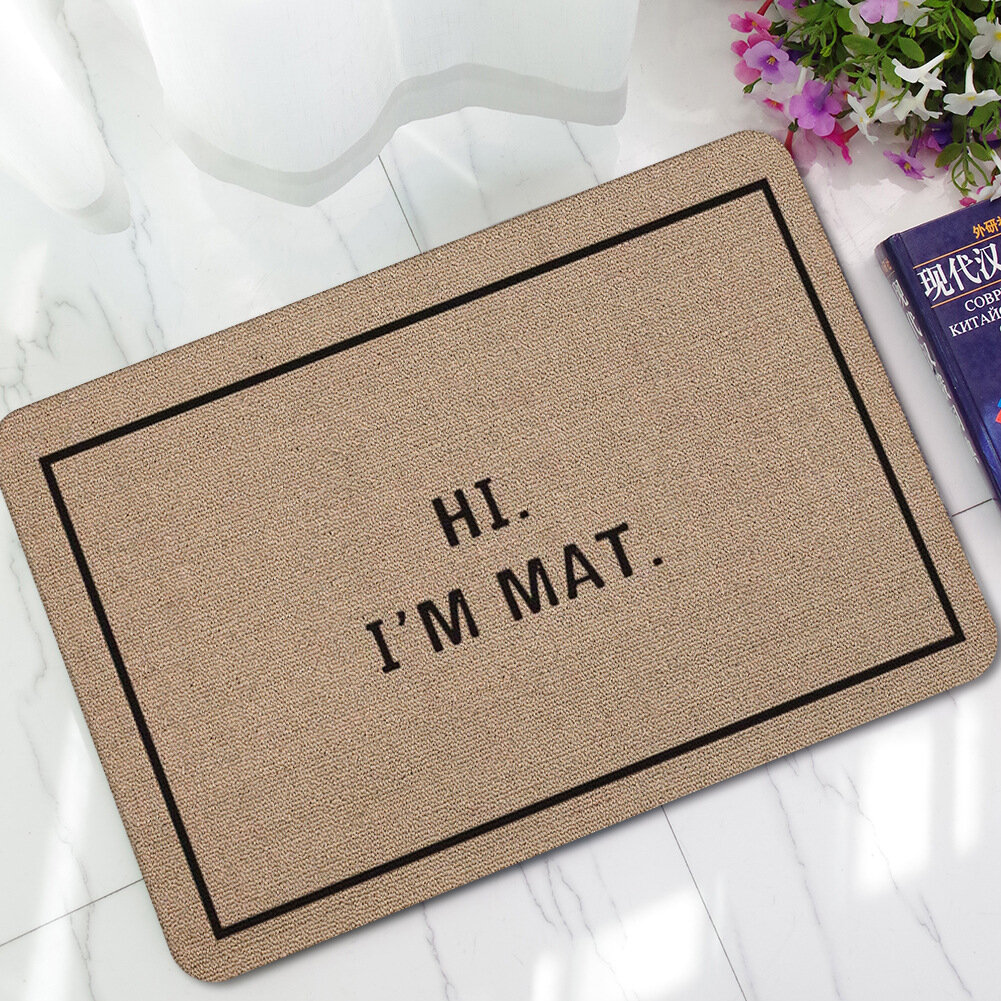 KC-M5 40x60cm Creative Letter Mat Entrance Door Mats Trap Printed Non-slip Floor Carpet