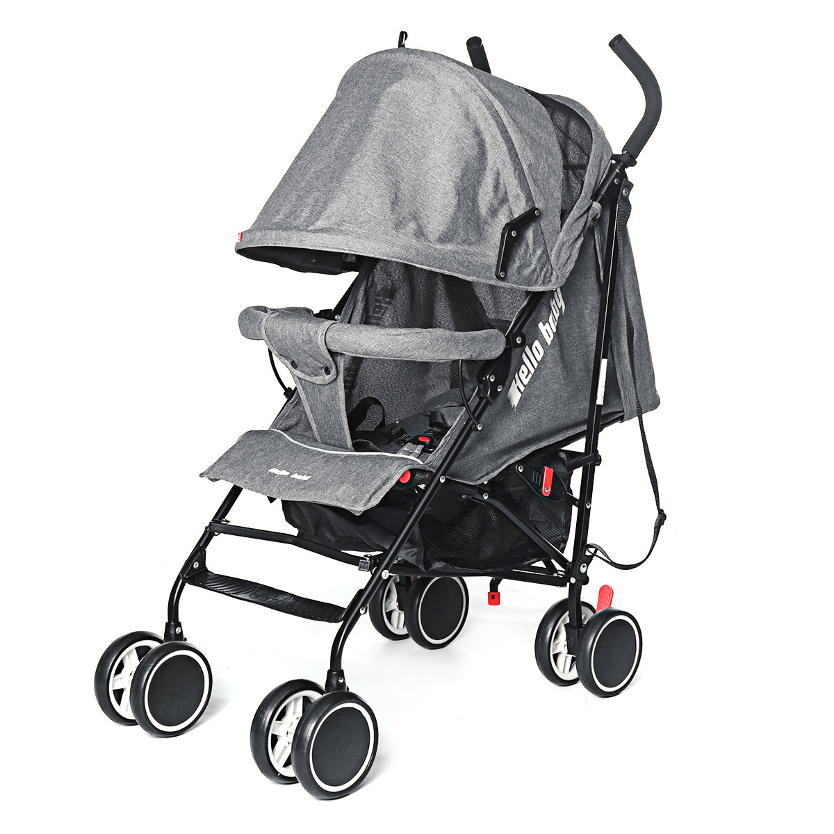 3-Levels Adjustable Folding Baby Stroller With Sun Hood High Landscape Shockproof Infant Pushchairs
