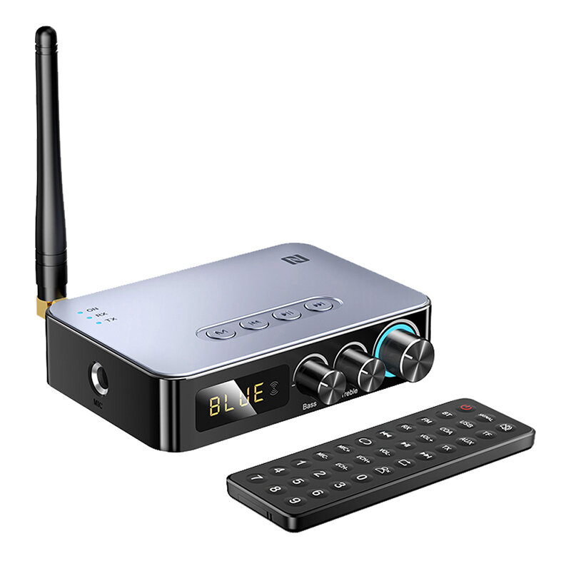 

M9/M9 Pro Bluetooth 5.1 Audio Приемник Передатчик DSP 1200 мАч Беспроводной адаптер NFC/AUX/RCA/USB U-Disk/TF/6.5 Микроф