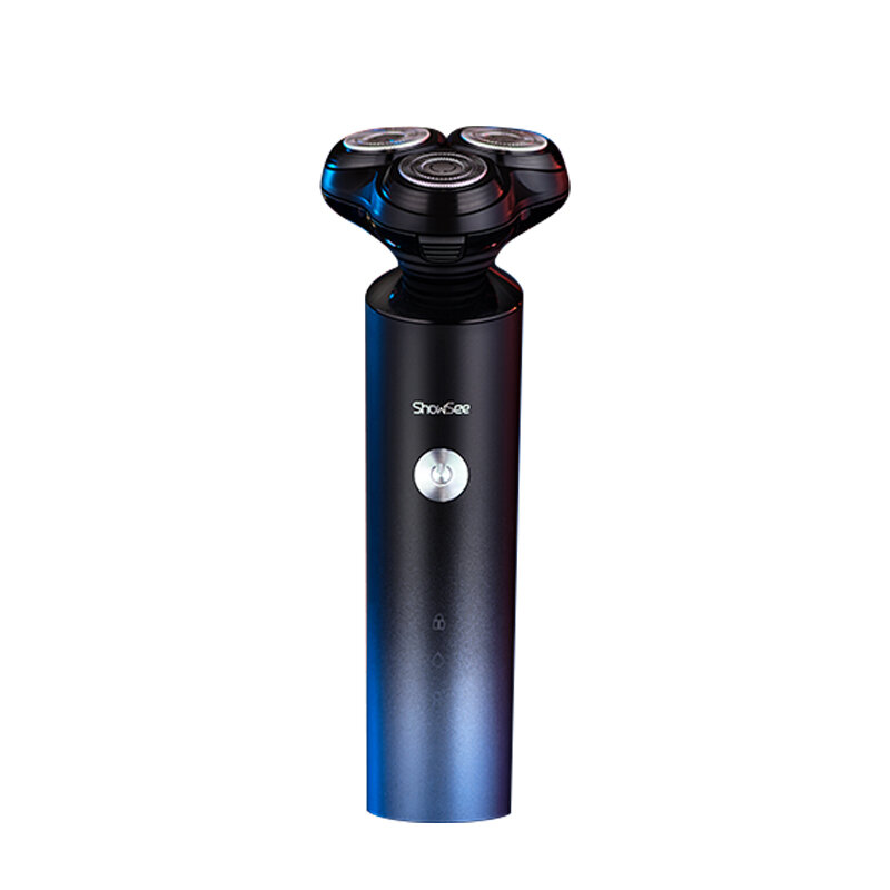 SHOWSEE F1-B Gradient Blue Electric Shaver Floating 3D Three Blade Heads Electric Shaver IPX7 Waterproof Long Battery Li