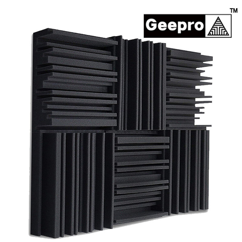 Geepro 6Pcs Foam Panels Sound Absorption Broadband Studio Treatment Acoustic Foam Wall Til