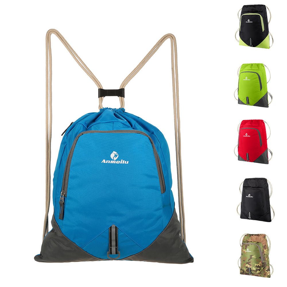 ANMEILU 12L Składany plecak ze sznurkiem Ultralight Outdoor Travel Wodoodporny składany tornister szkolny 