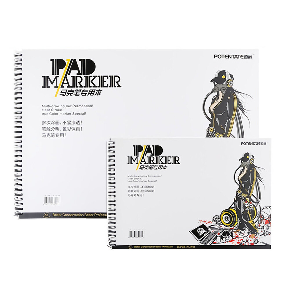 A4 A5 32 Vellen Marker Boek Student Coloring Design Notebook Set Schets Draw Boek School Briefpapier