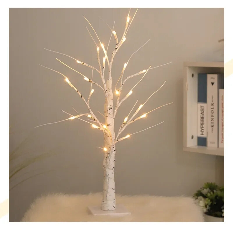 Christmas Decoration Simulated White Birch Tree Lamp Fruit Tree Light LED Landscape Luminous Branch Lighting Lamp Bedroo