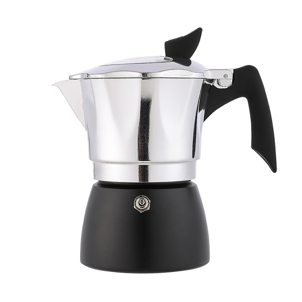 

150ml/300m Aluminum Italian Coffee Maker Mocha Espresso Geyser Kettle Latte Stove Barista Accessories