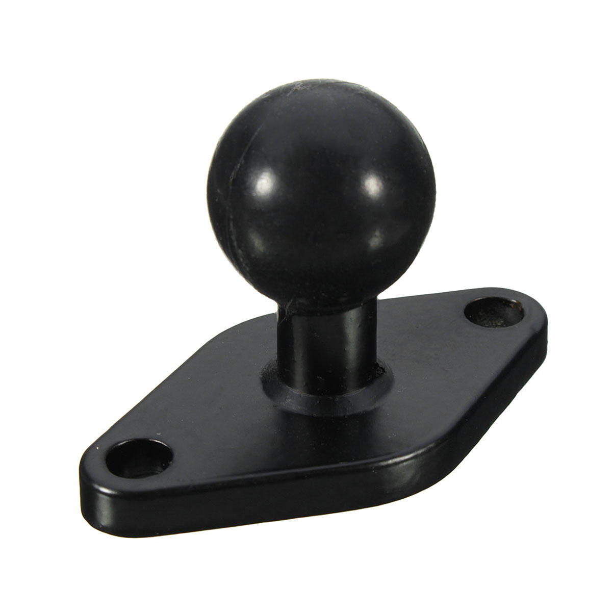 Black Motorcycle GPS Holder Mounting Aluminum 1inch Ball with Diamond Shape Plate