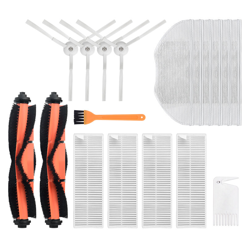 18pcs Replacements for XIAOMI Mijia G1 Vacuum Cleaner Parts Accessories Main Brushes*2 Side Brushes*