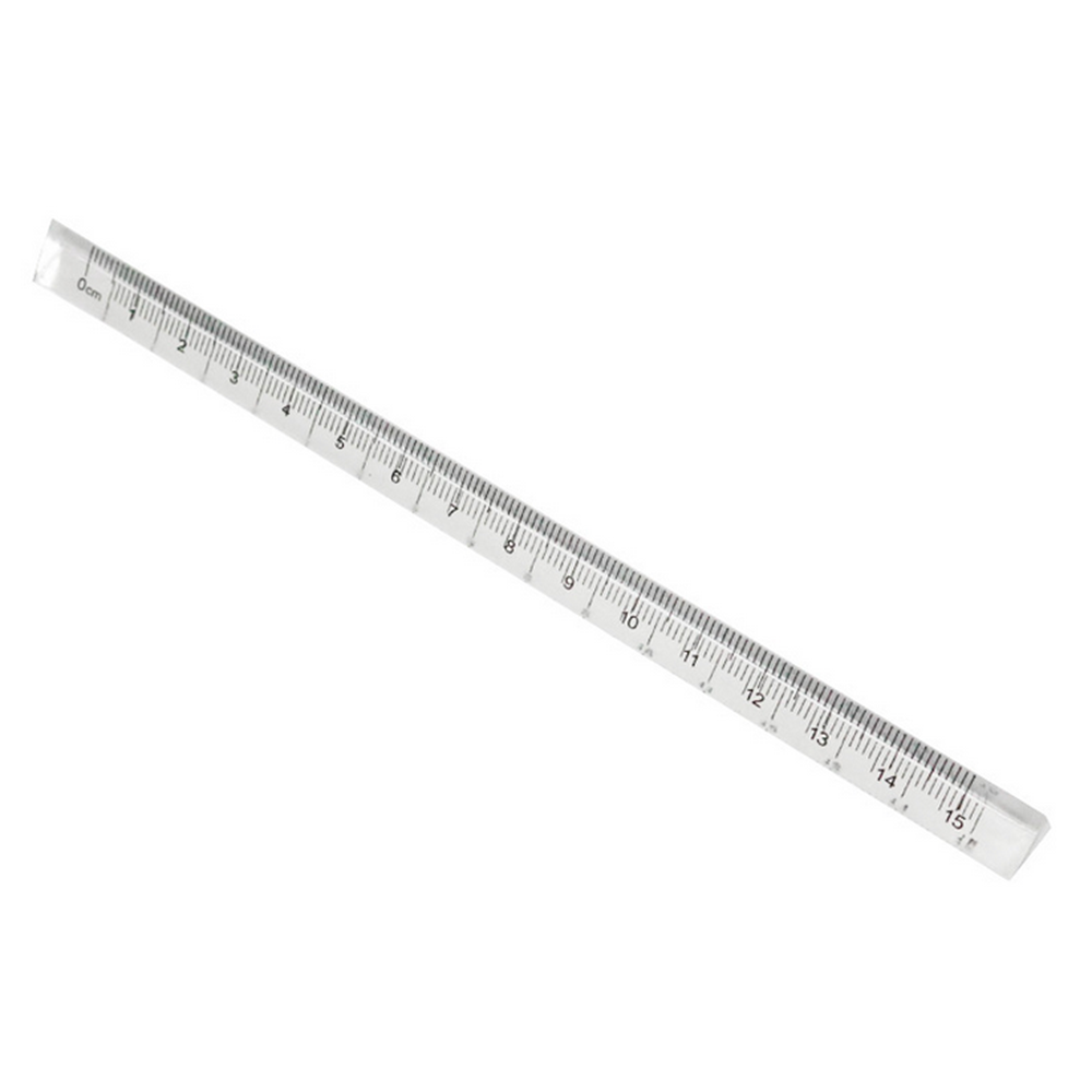 

15cm Transparent Straight Ruler with Scale Three-dimensional Triangular Ruler Measuring Tool for Student School Office