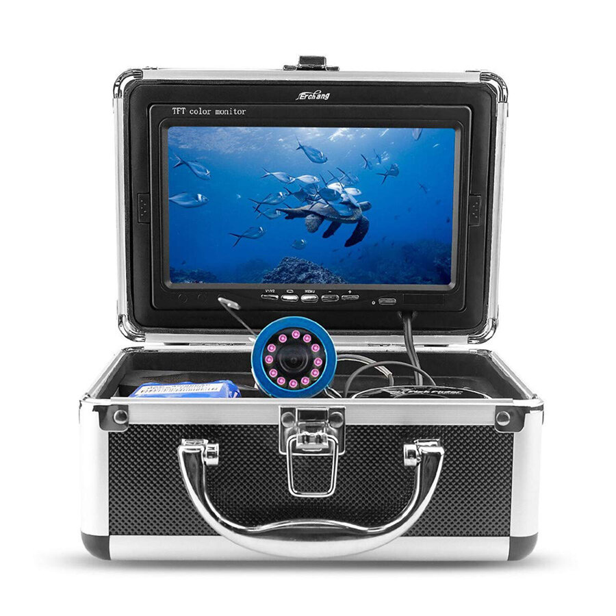 

Erchang 7inch LCD Screen 1000TVL Underwater HD Camera 12LEDs Lamp Visible Fish Finder 15M