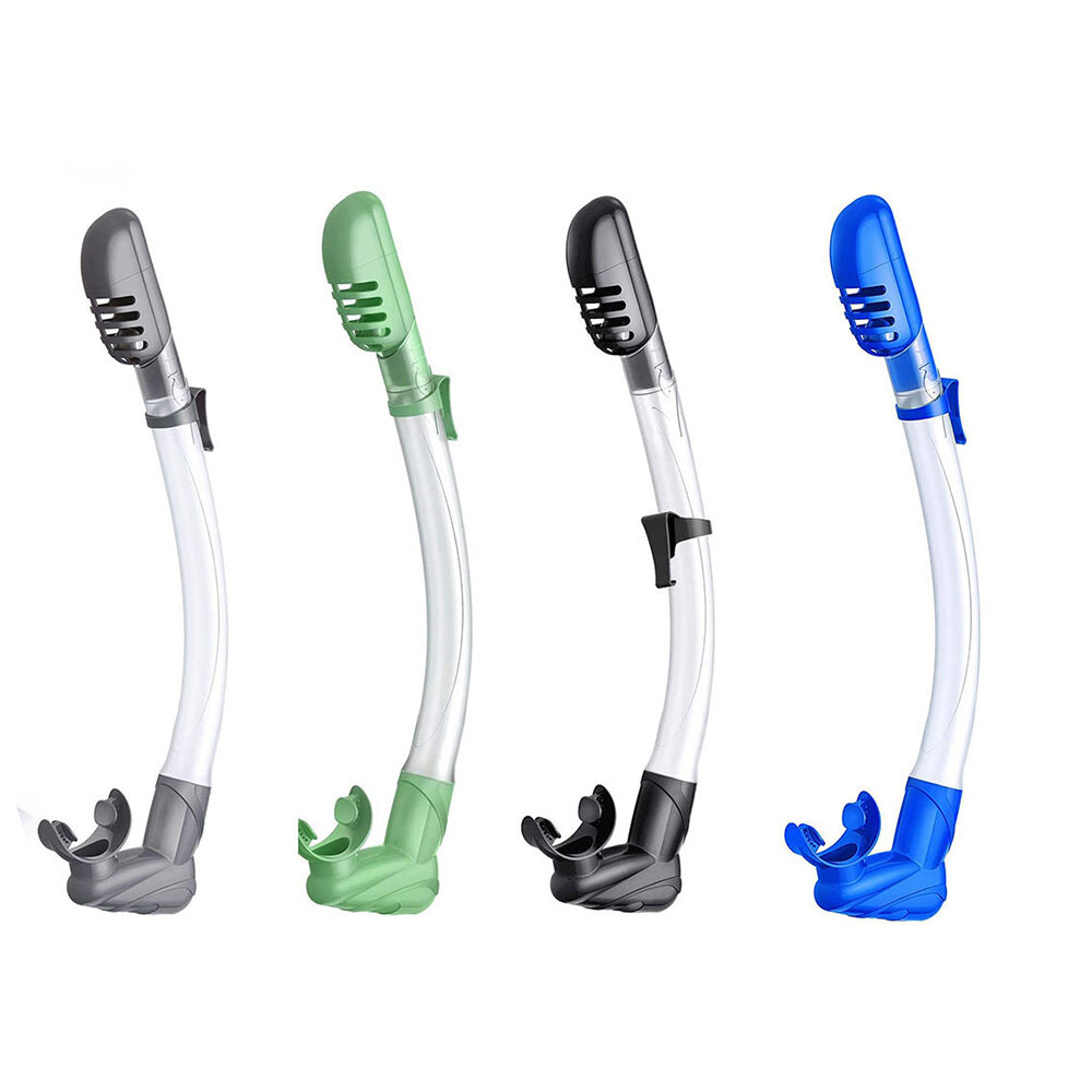 Silicone Diving Snorkel Full Dry Mouthpiece With Water Stop Breathing Valve Swimming Snorkel Underwater Diving Breathing