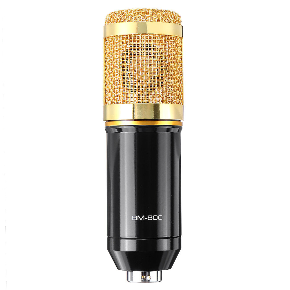 

BM800 Condenser Microphone Kit Pro Studio Audio Recording Mic for Live Broadcast for Mobile Phone PC Computer with Stand