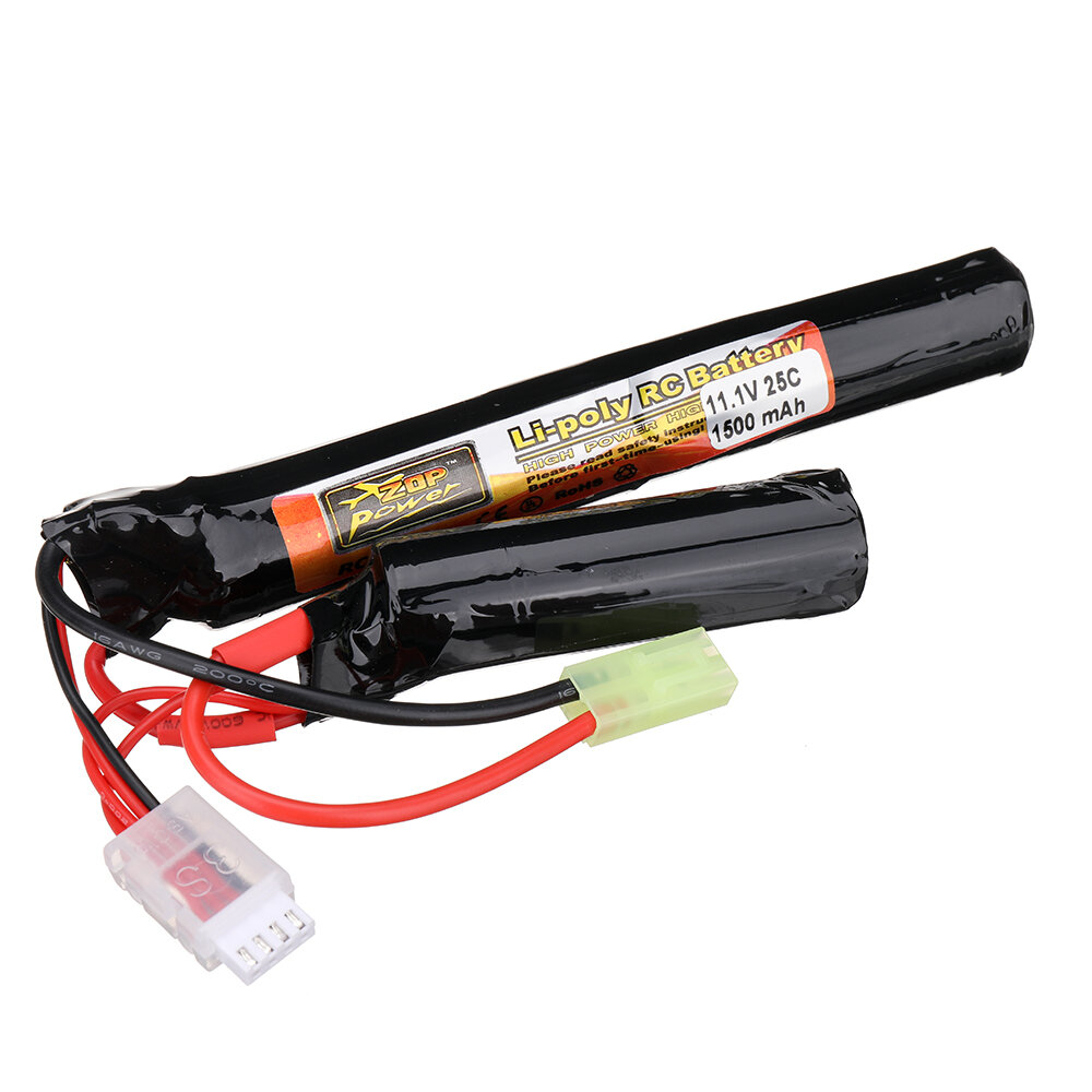 

ZOP Power 11.1V 1500mAh 25C 3S LiPo Battery Tamiya Plug With T Plug Cable for RC Car