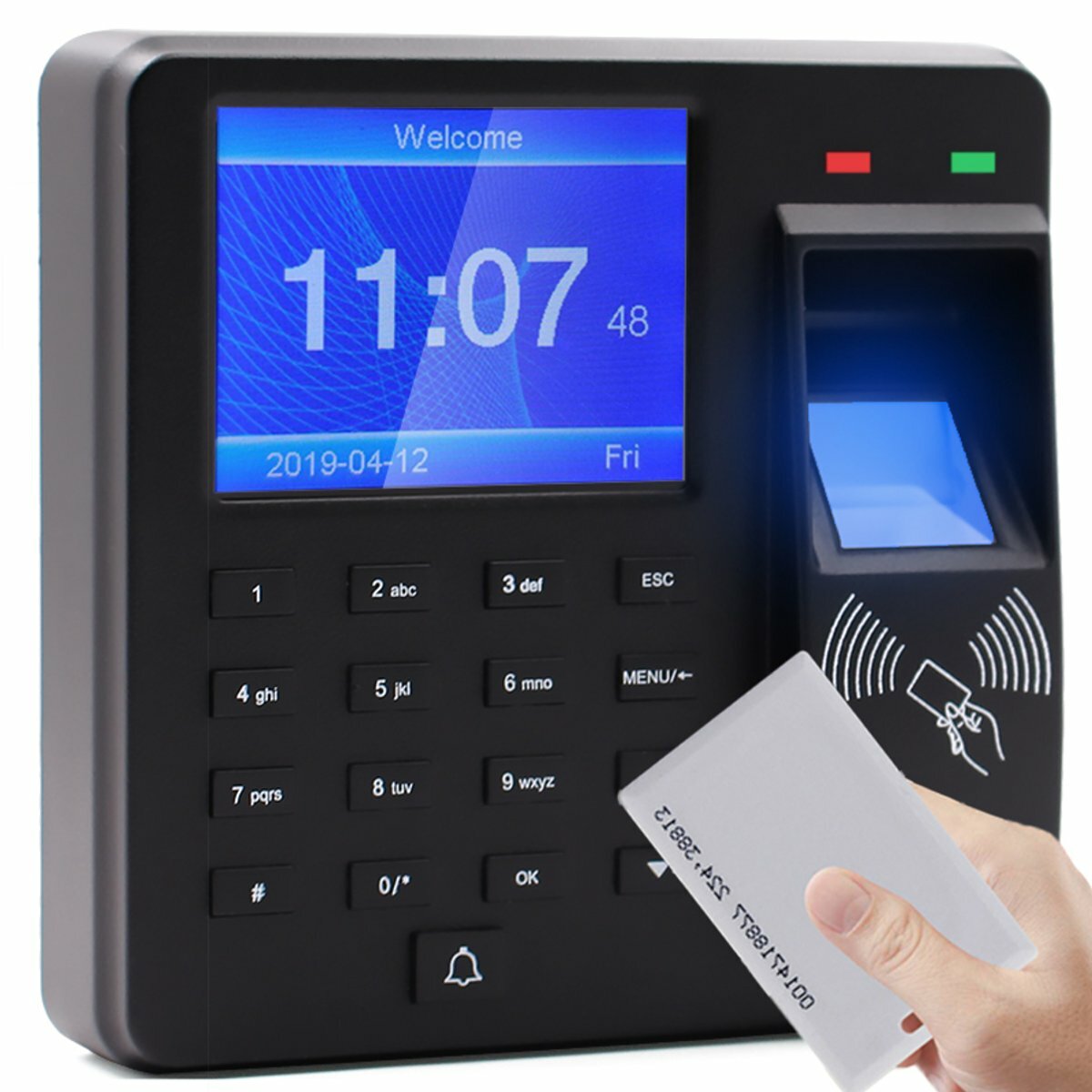 Biometric Fingerprint Attendance Machine Time Clock Employee Check In Out Device