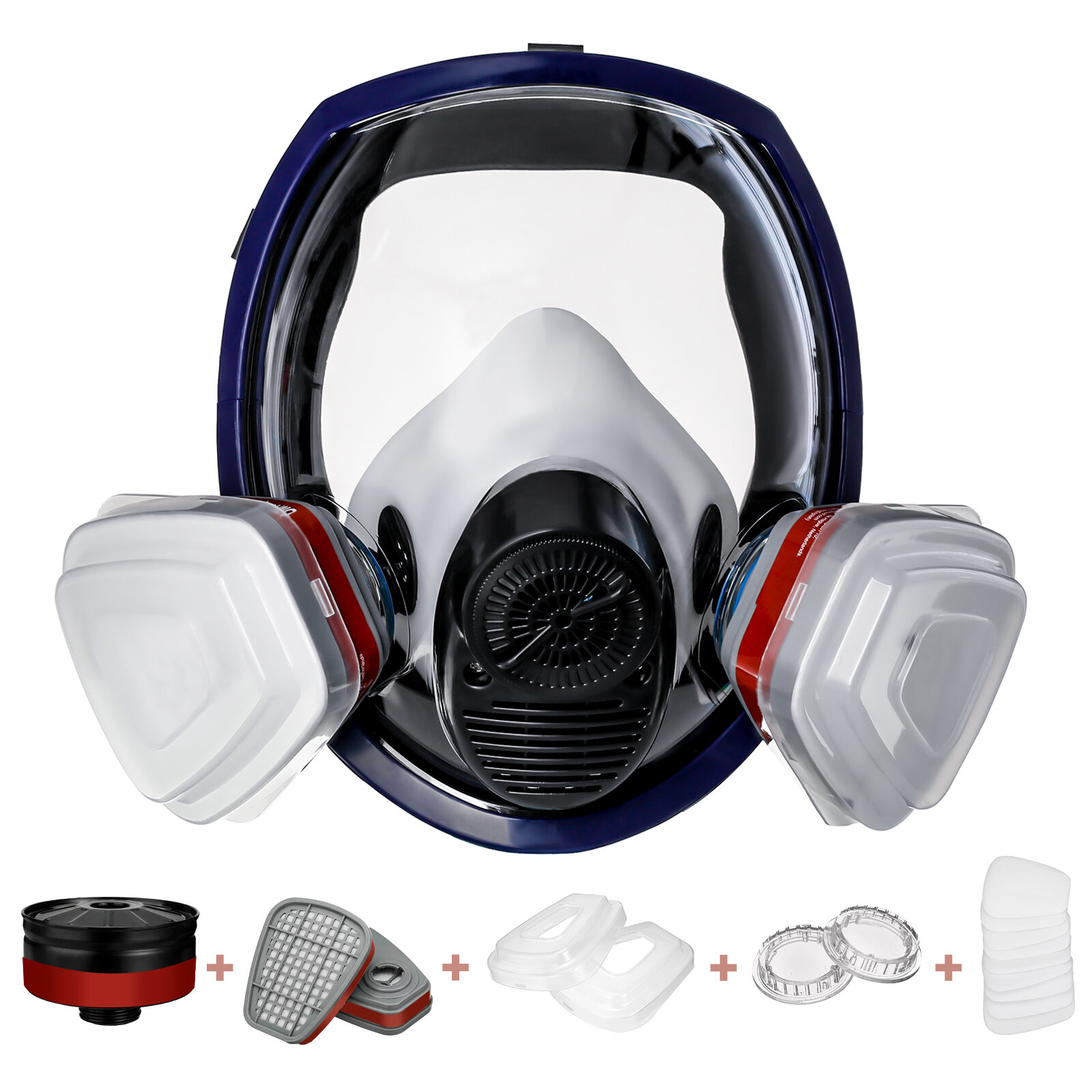 

FM202C Full Face Cover Mask Reusable Glasses Goggle with Filters for Dust Protection Polishing