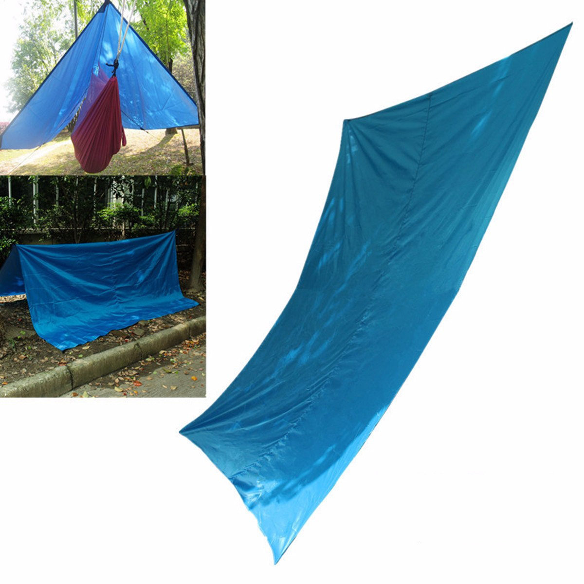Hamaca Havelock para exteriores con toldo y carpa de sombra de 300x300 cm para protección solar durante viajes, camping y senderismo.