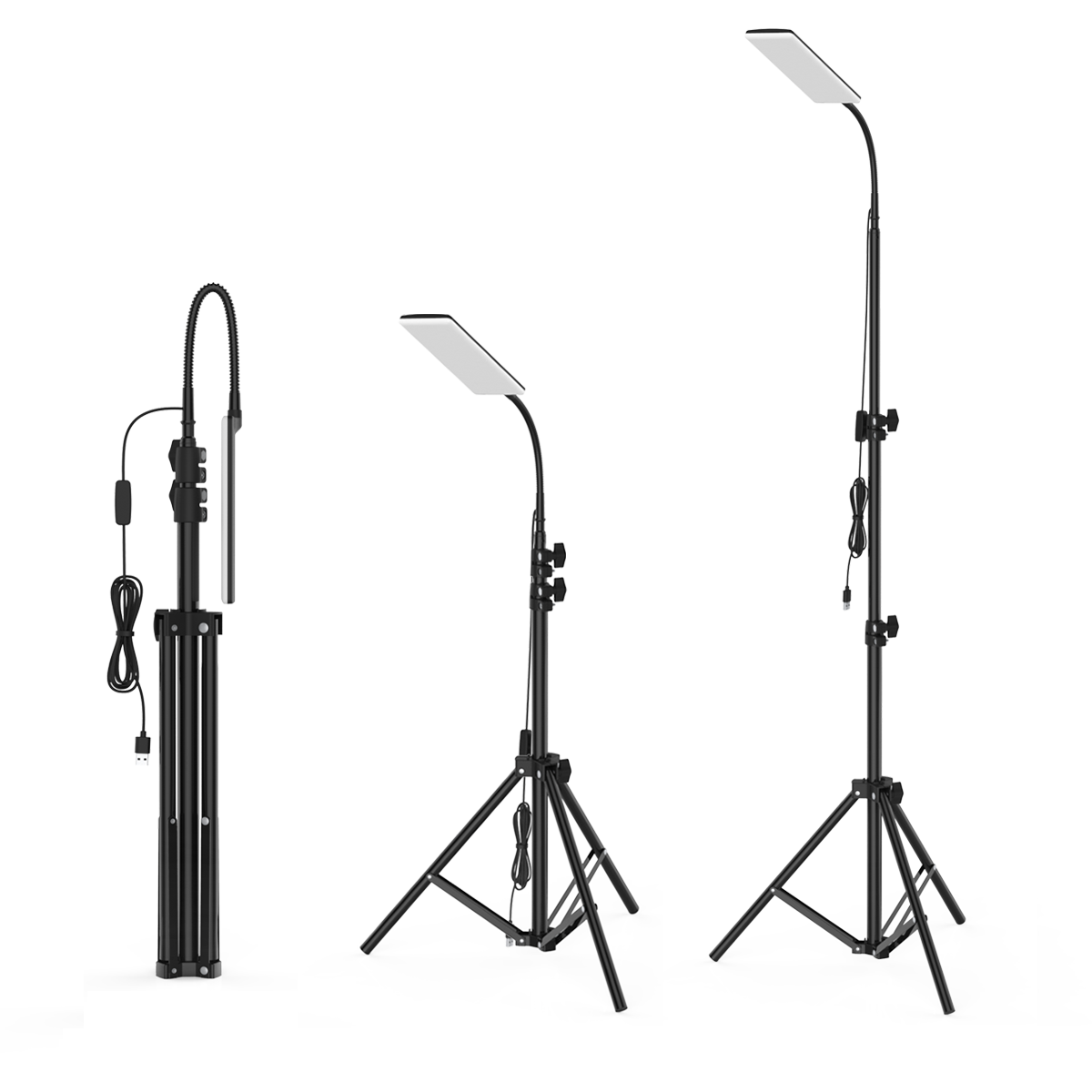 Upgraded Head 84*LED 1.8m Adjustable Tripod Stand Light Portable Outdoor LED Work Lamp Photography F