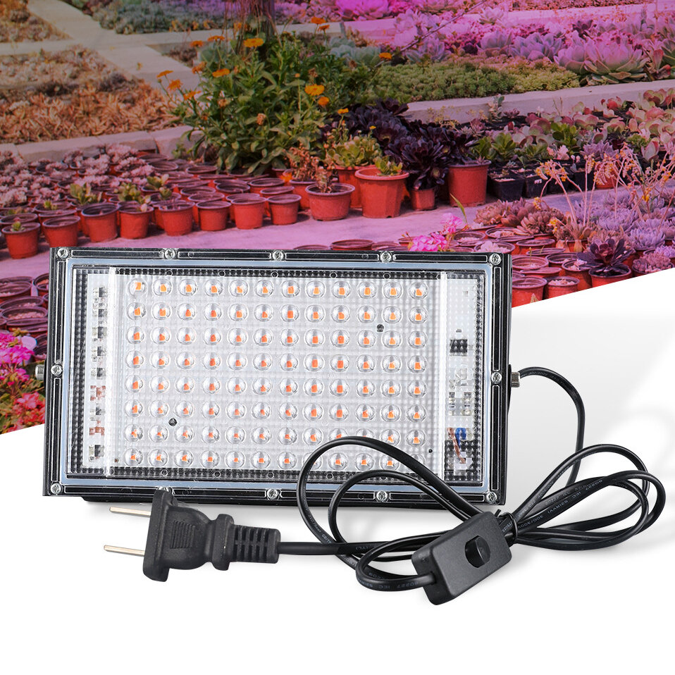 Imagen de Lámpara de fitolamp para plantas 50W 100W Led Grow Light phyto Lamp bombilla de espectro completo lámpara hidropónica in