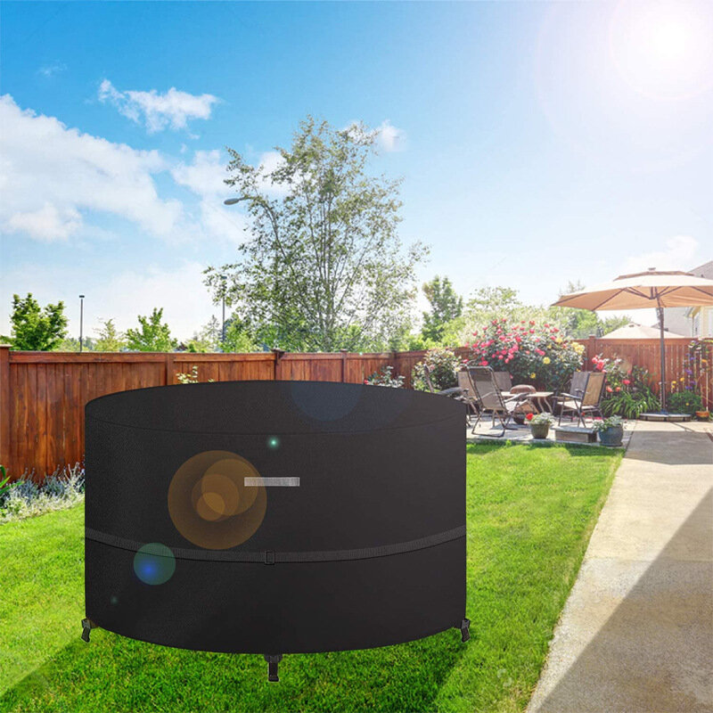 IPRee® Terrassentisch- und Stuhlabdeckung 420D wasserdichtes Oxford-Rundsonnenschutz-UV-Schutz-Staubdichte Möbelabdeckungen im Freien Garten