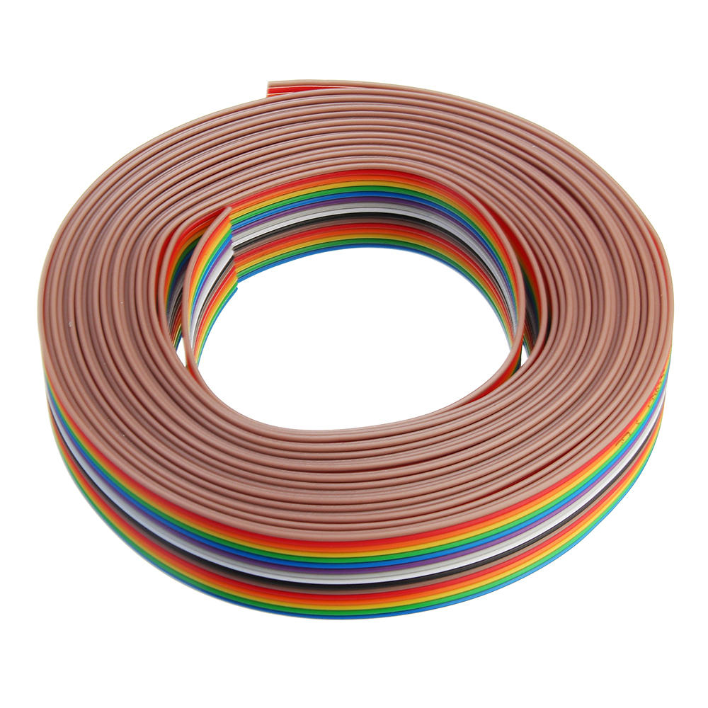 

5M 1.27mm Pitch Ribbon Cable 16P Flat Color Rainbow Ribbon Cable Провод Радужный кабель