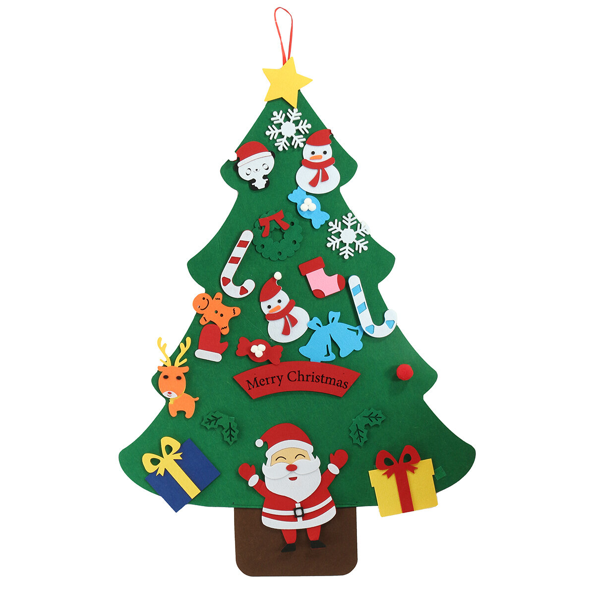 DIY Vilt Kerstboom Vilten Hanger Kerstboom Thuis Muur Opknoping Decoraties Decor voor Kinderen Kerst