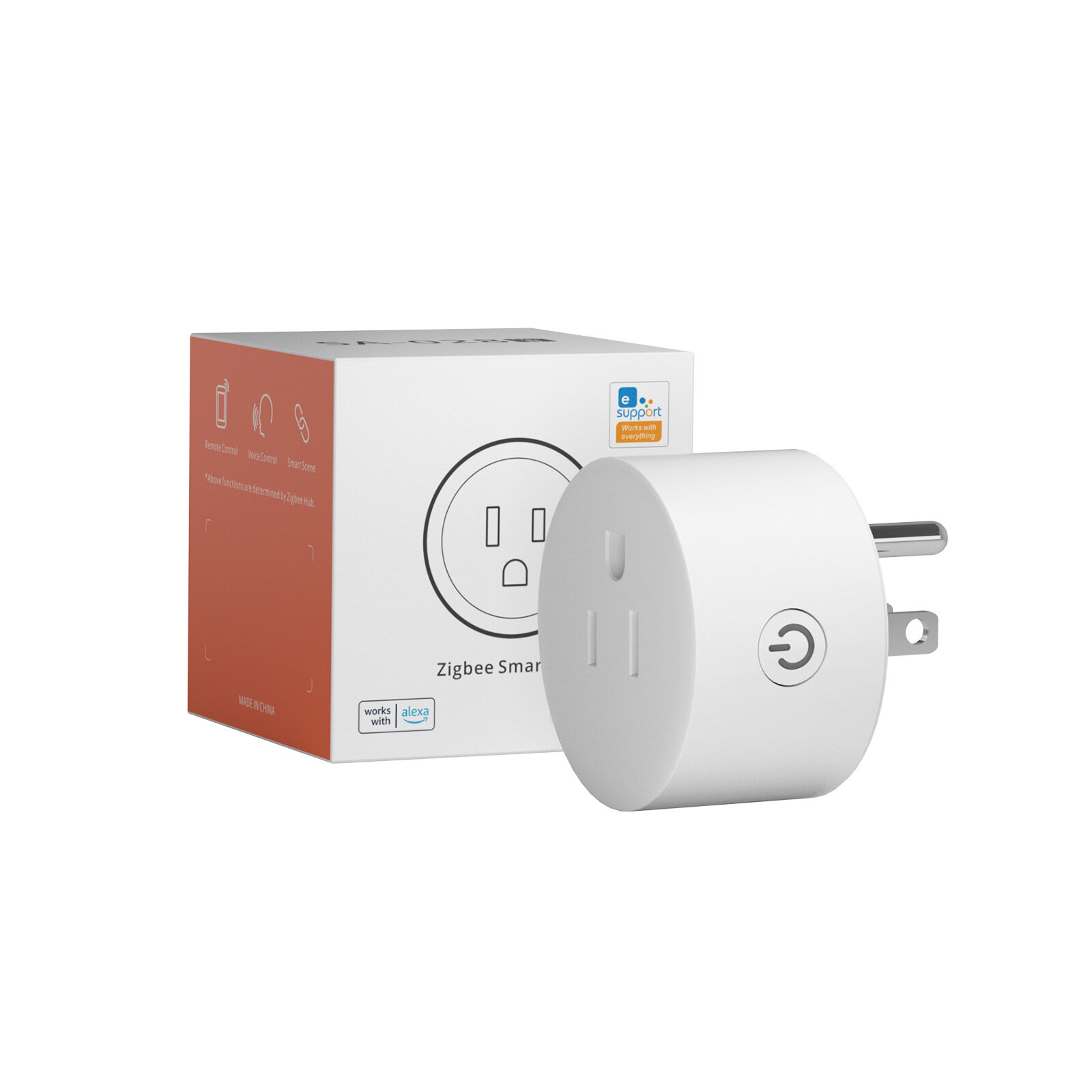 

Zigbe3.0 10A Socket American Standard Outlet APP Remote Monitoring Voice Control Work with Alexa Google