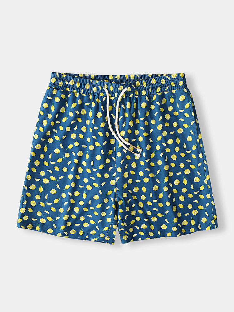 Image of Mens Holiday Dot Lustiger Druck Schnelltrocknende Mini Short Beach Shorts