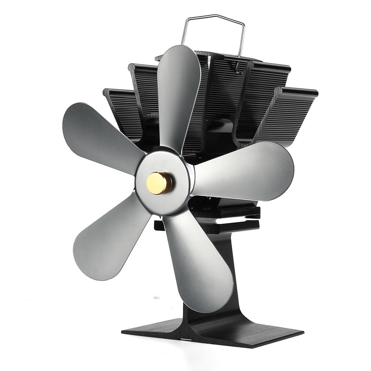 

5 Blade Heat Self-Powered Wood Stove Fan Top Log Burner Fireplace Silent Ecofan