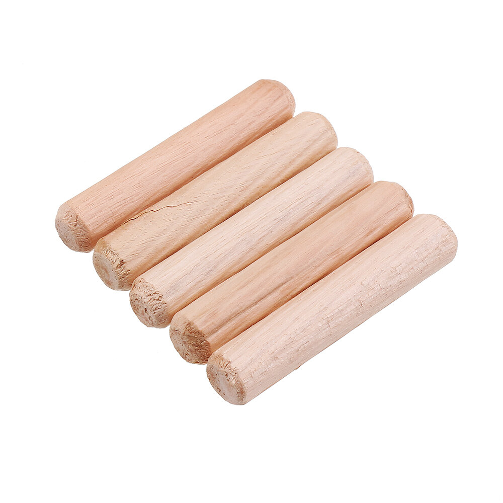 drillpro 100pcs 6/8/10mm round wood tenon wooden dowel for woodworking Sale