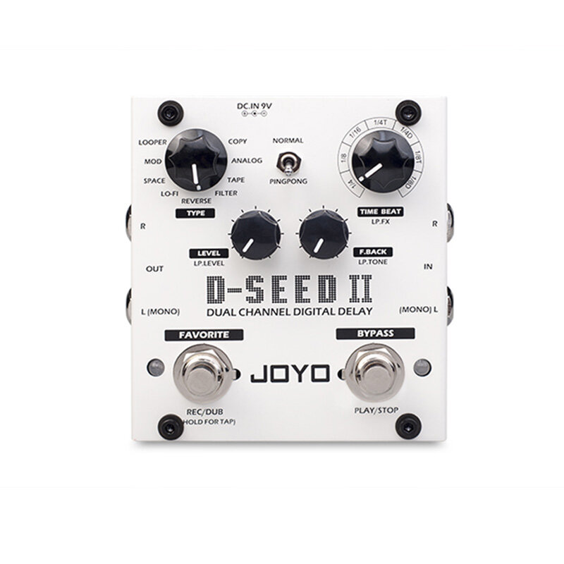 JOYO D-SEED Dual Channel Digital Delay Gitaareffectpedaal met vier modi