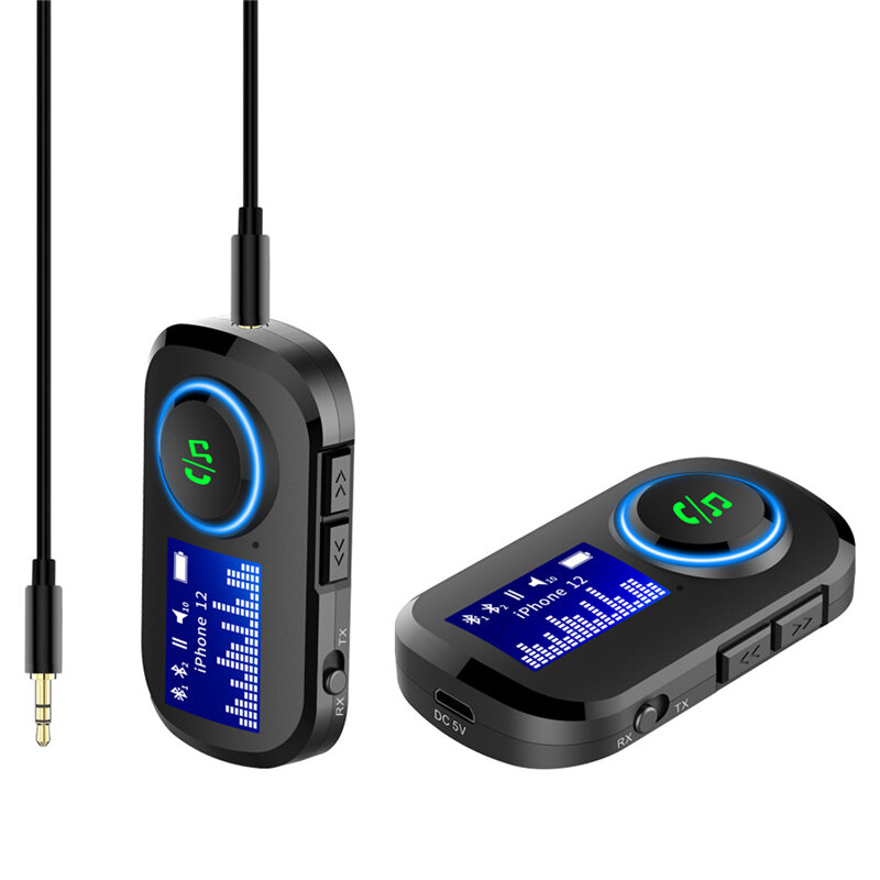 Bakeey Bluetooth V5.0 Audio Zender Ontvanger 3.5mm Aux Draadloze Audio Adapter Voor TV PC Luidspreke