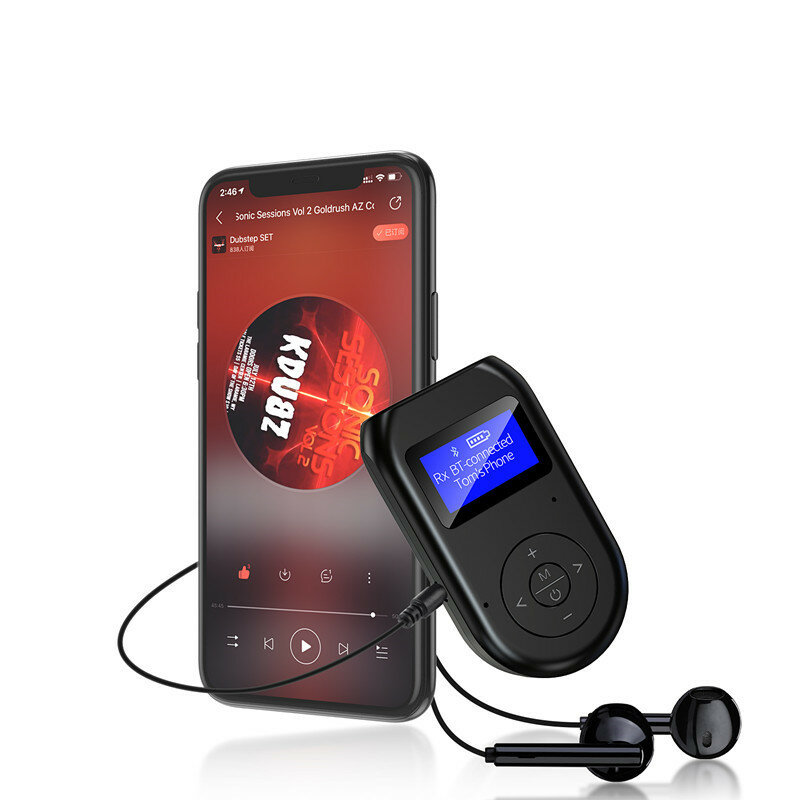 

Bakeey Bluetooth V5.0 Аудиопередатчик Приемник 3,5 мм Aux Беспроводной аудиоадаптер с микрофоном для ТВ ПК Динамик Авто