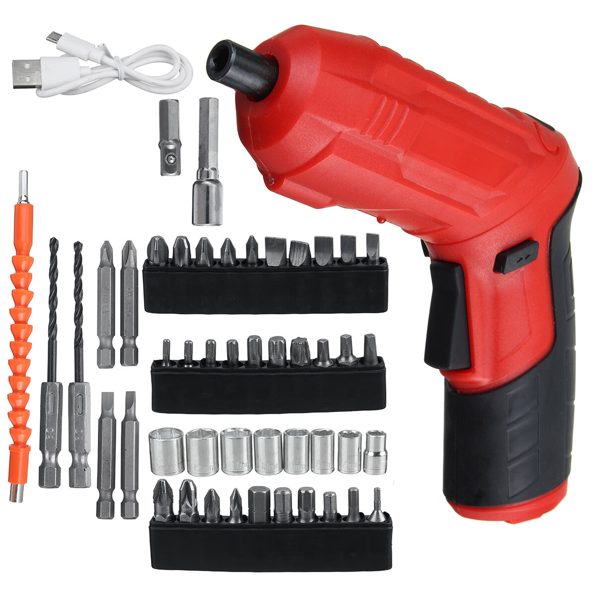 45 in1 Electric Screwdriver Drill Kit USB Rechargeable Wireless Kit Power Tool