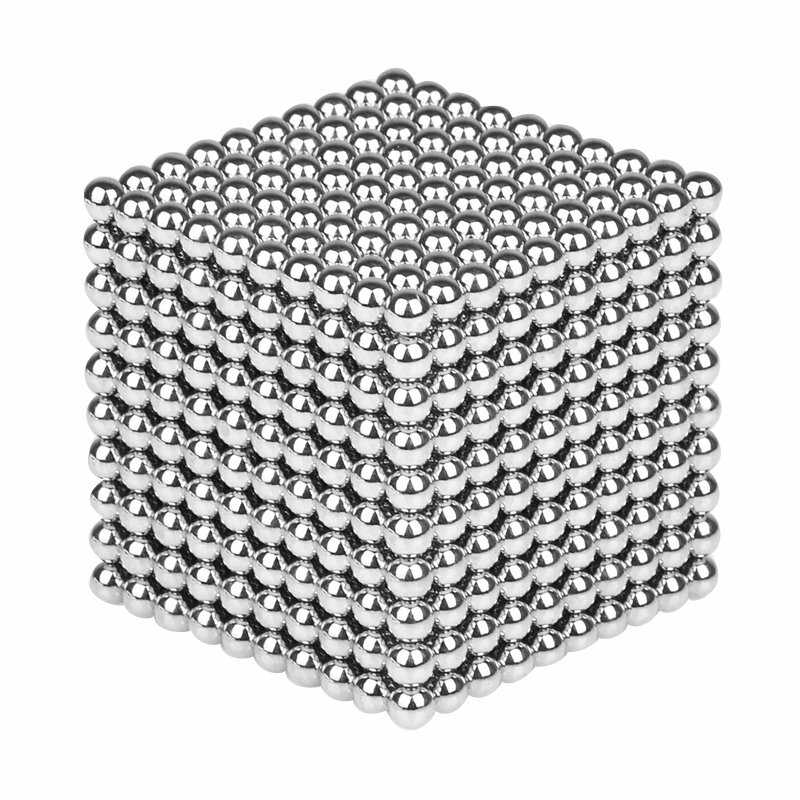 

1000ШТ Per Lot 5 мм Магнитный толстый кубик маг Серебряный интеллектуальный подарок игрушки для снятия стресса