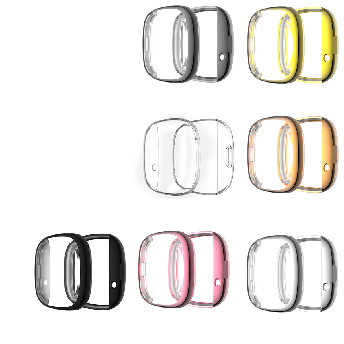 Bakeey TPU Full Cover Watch Protector Case Cover voor Fitbit Versa 3 Sense Smart Watch