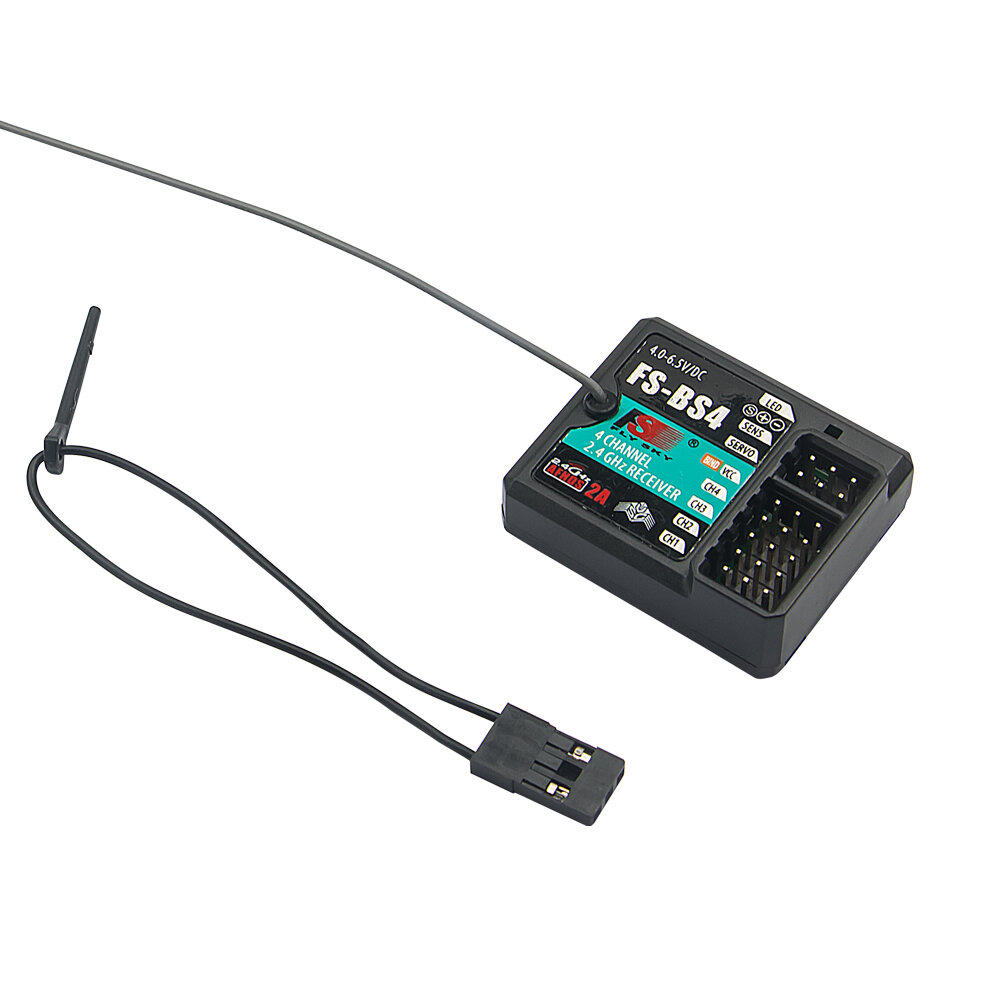 FlySky FS-BS4 2,4 GHz 4CH ASHDS 2A RC-ontvanger PWM / PPM / I.bus / S.bus-uitgang met gyroscoopfunct
