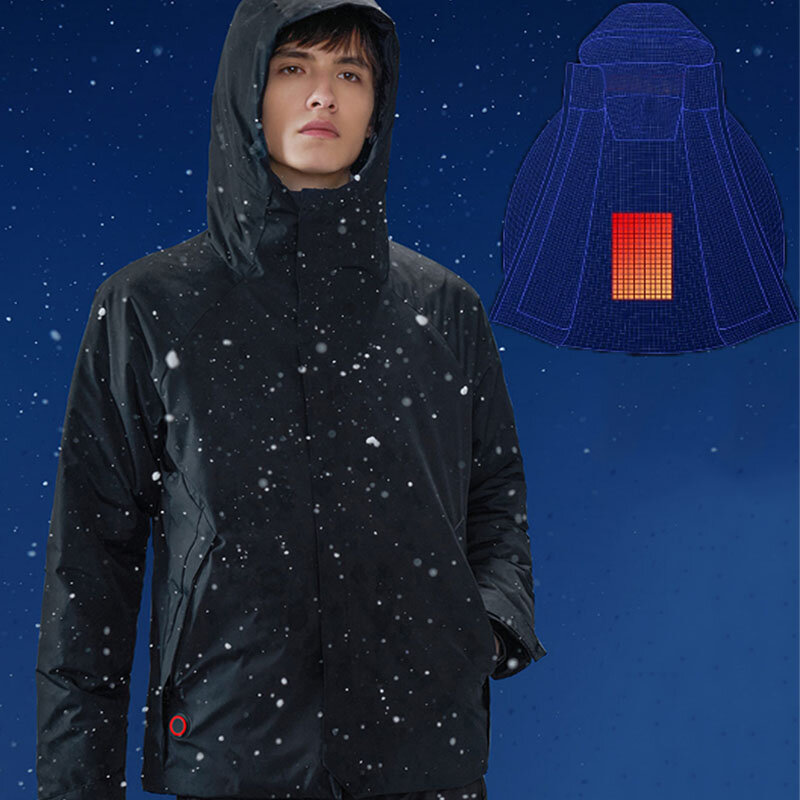 Cotton Smith Y-Warm Intelligent Heating Jacket Водонепроницаемы Дышащая теплая зимняя мужская куртка с подогревом