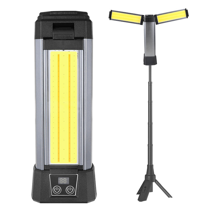 XHP50 LED Strong Light COB With Built-in Battery and Magnet Can Output Multifunctional Digital Display Work Light