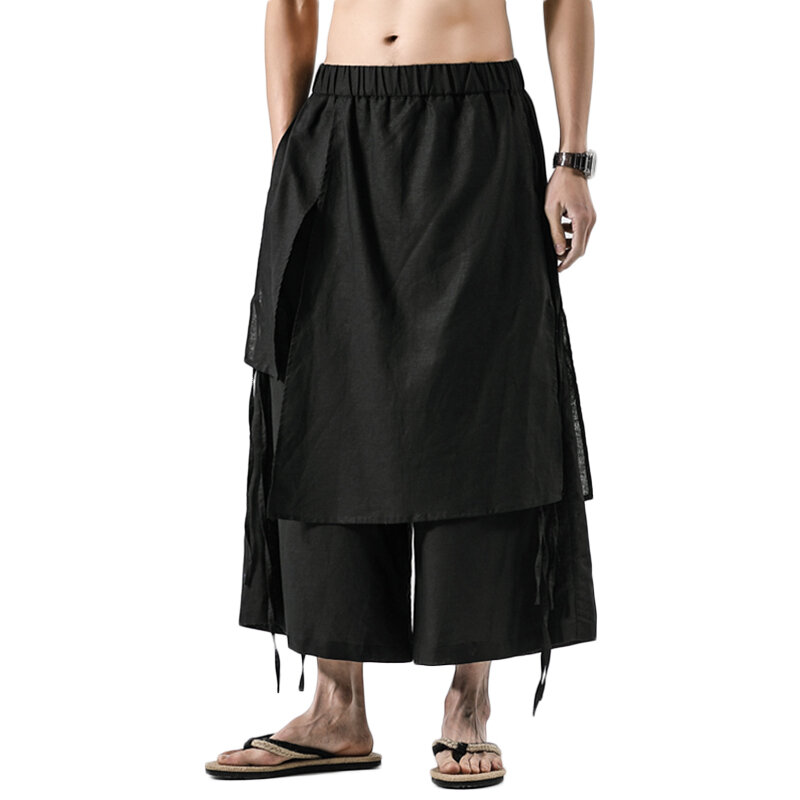 Ανδρικό παντελόνι Harem Loose Soft Αναπνεύσιμο ασύμμετρο παντελόνι φούστα παντελόνι πανκ παντελόνι