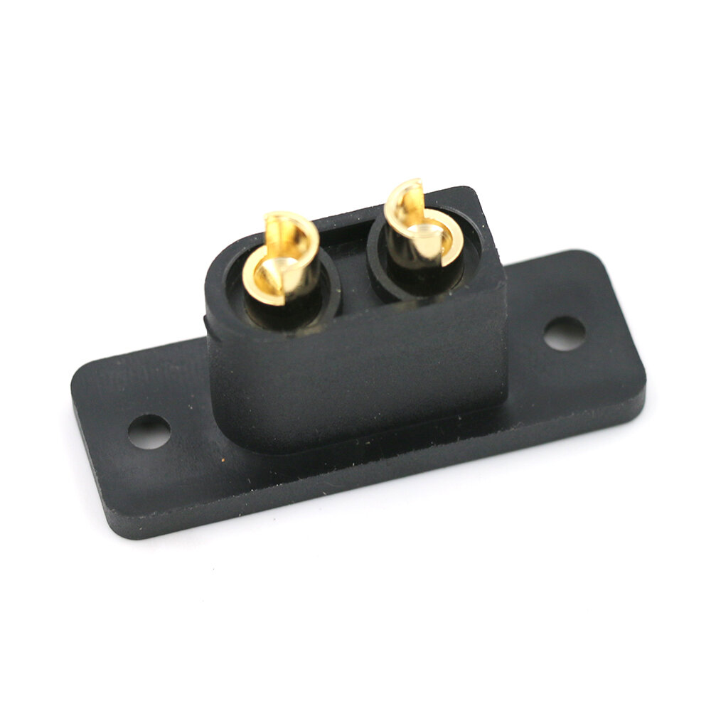 Amass XT90E-M Brass Gold Plated Battery Plug Fixed Black XT90E Male Connector forRC Electric Vehicle Balance Car